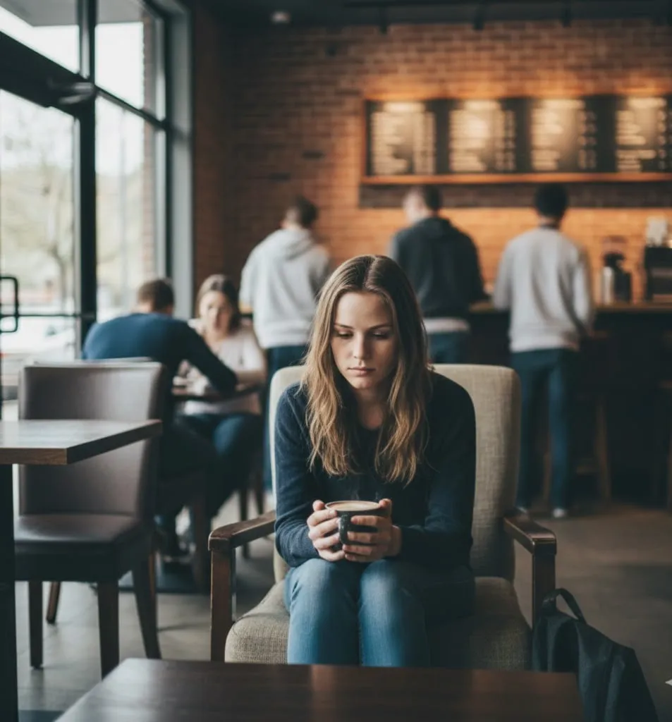 Person feeling out of place after returning from solo travel