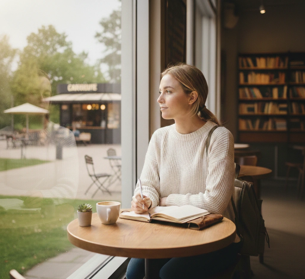 Solo traveler relaxing during a solo trip
