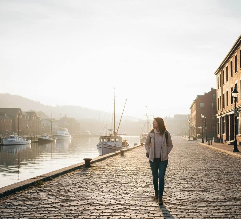 Portland Maine solo weekend trip along waterfront