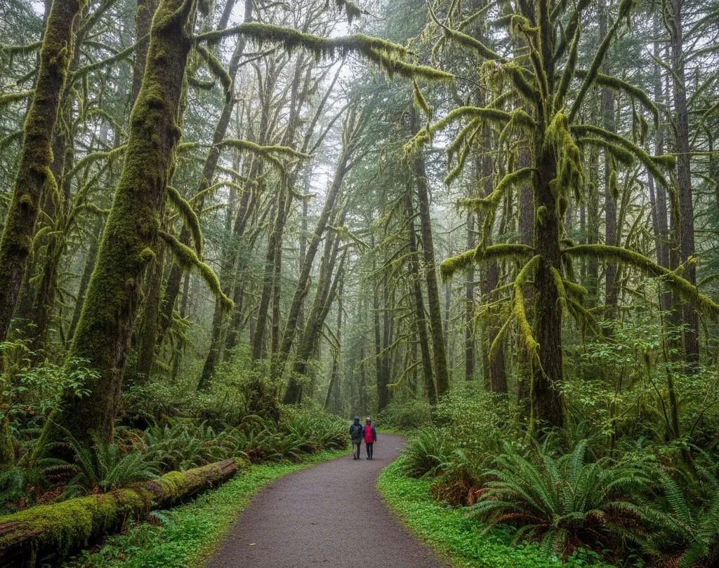 Hoh Rain Forest trail in Olympic National Park