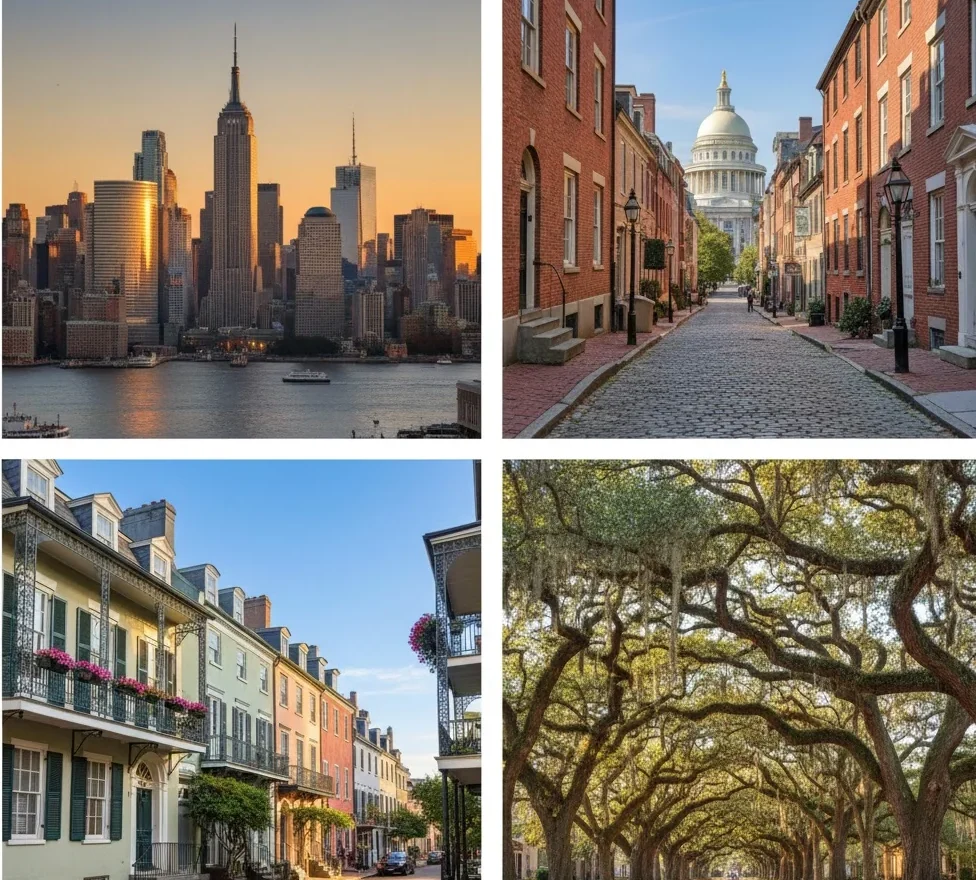 Popular East Coast cities suitable for solo travel