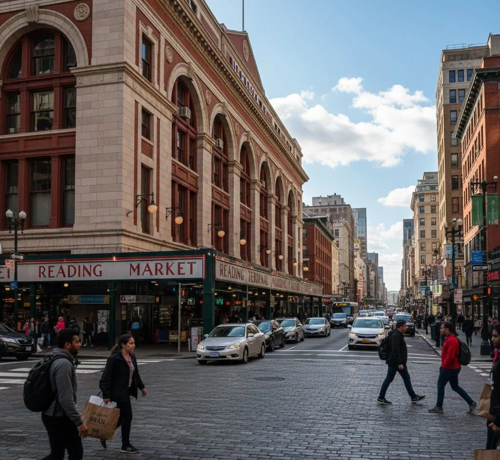 Reading Terminal Market exterior street view in Philadelphia