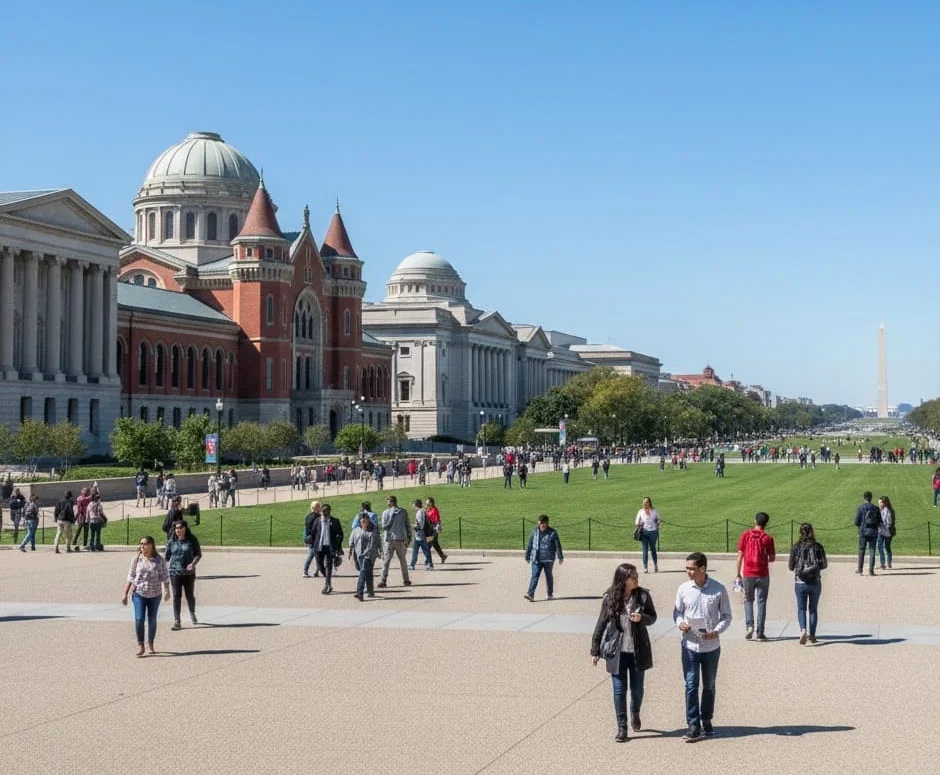 Smithsonian museums along the National Mall in Washington DC during daytime