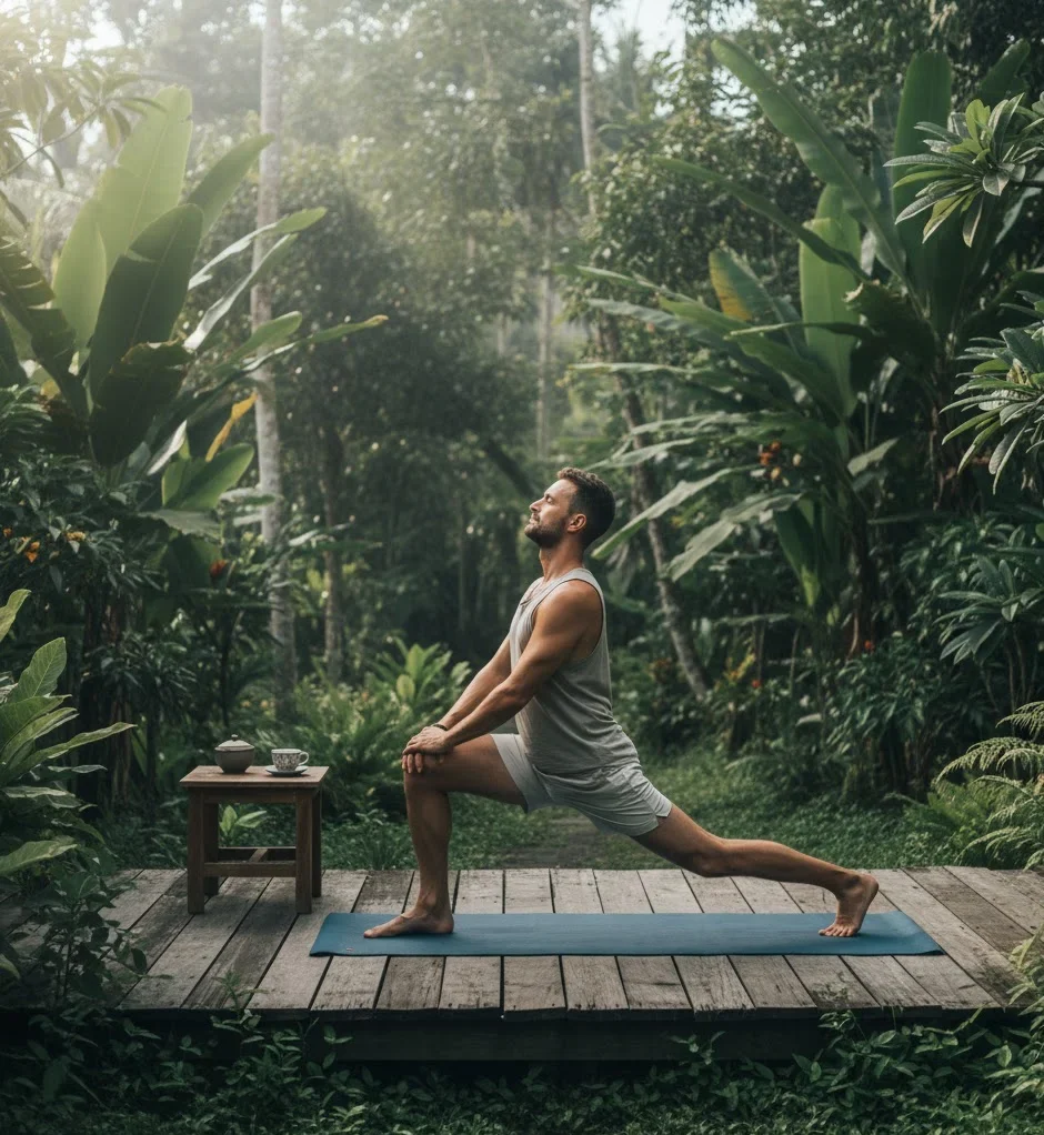 Solo traveler enjoying a slow morning in Ubud, Bali