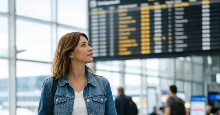 Is It Safe to Travel Alone as a Woman? A Practical Safety Guide Solo female traveler walking through airport terminal preparing for solo trip