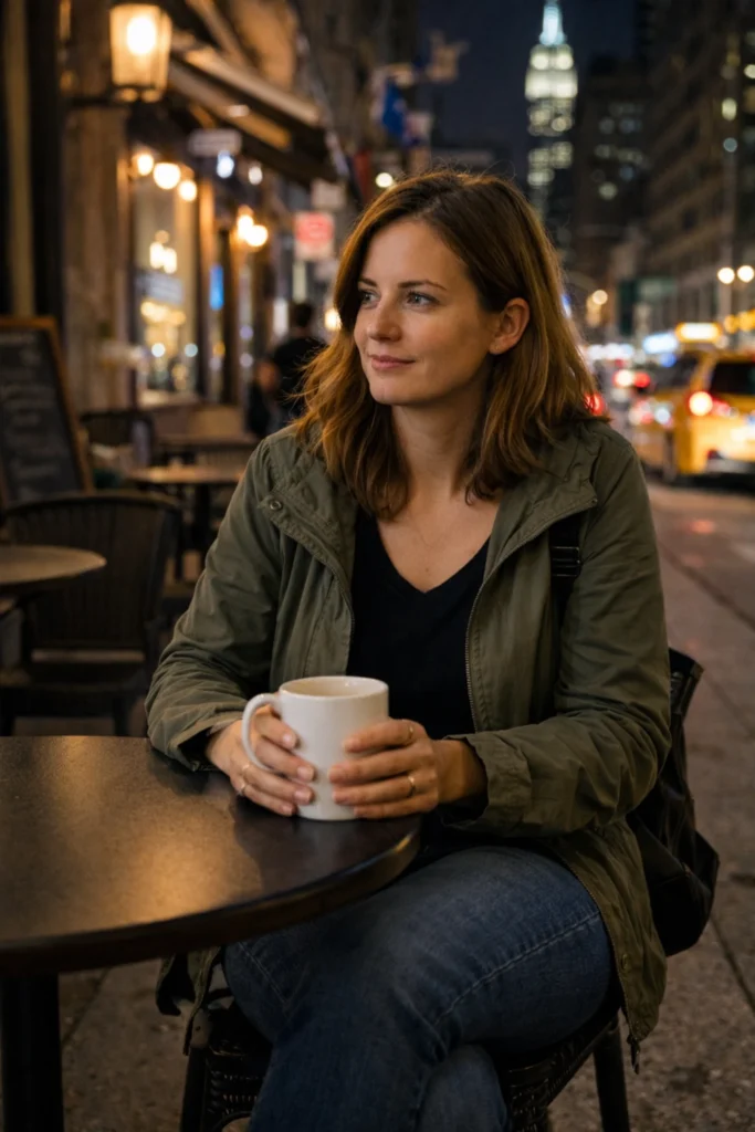 solo woman cafe night nyc